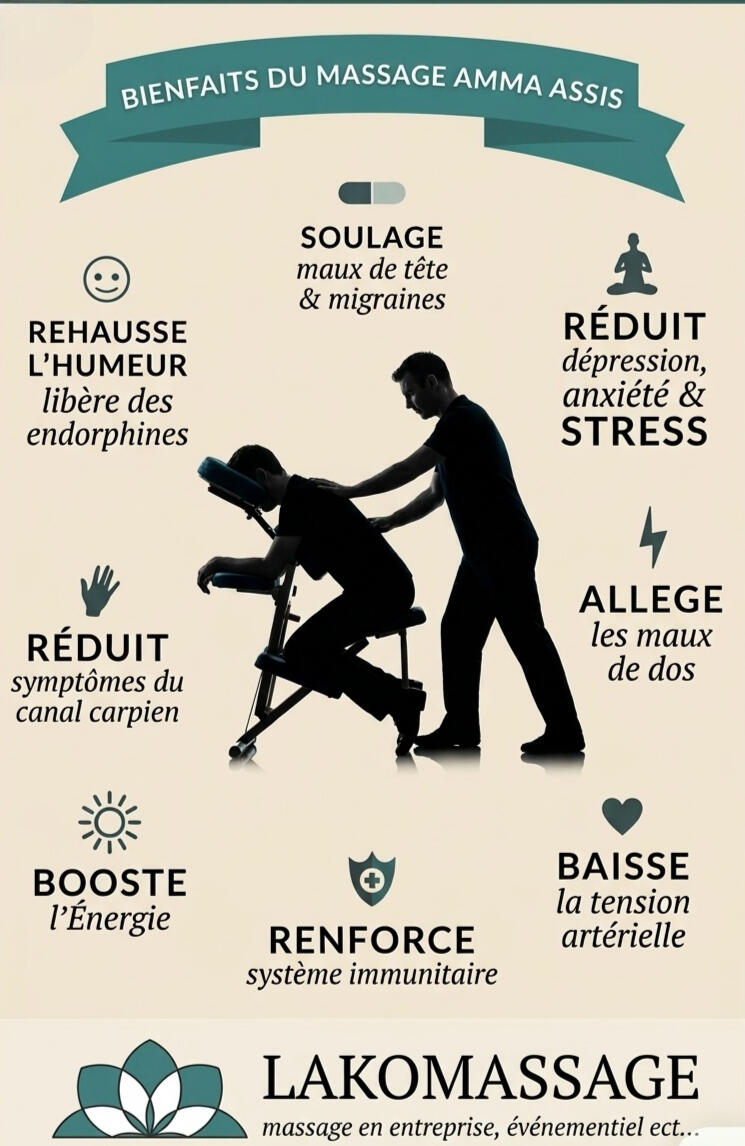 **Qu'est-ce que le massage Amma assis ?** Bienfaits, déroulement et devis pour vos événements